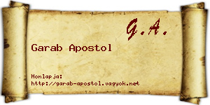Garab Apostol névjegykártya